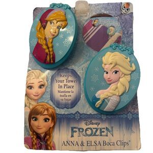 Disney Frozen Anna and Elsa Boca Clips Beach Towel Clips for Vacation/ Pool Time